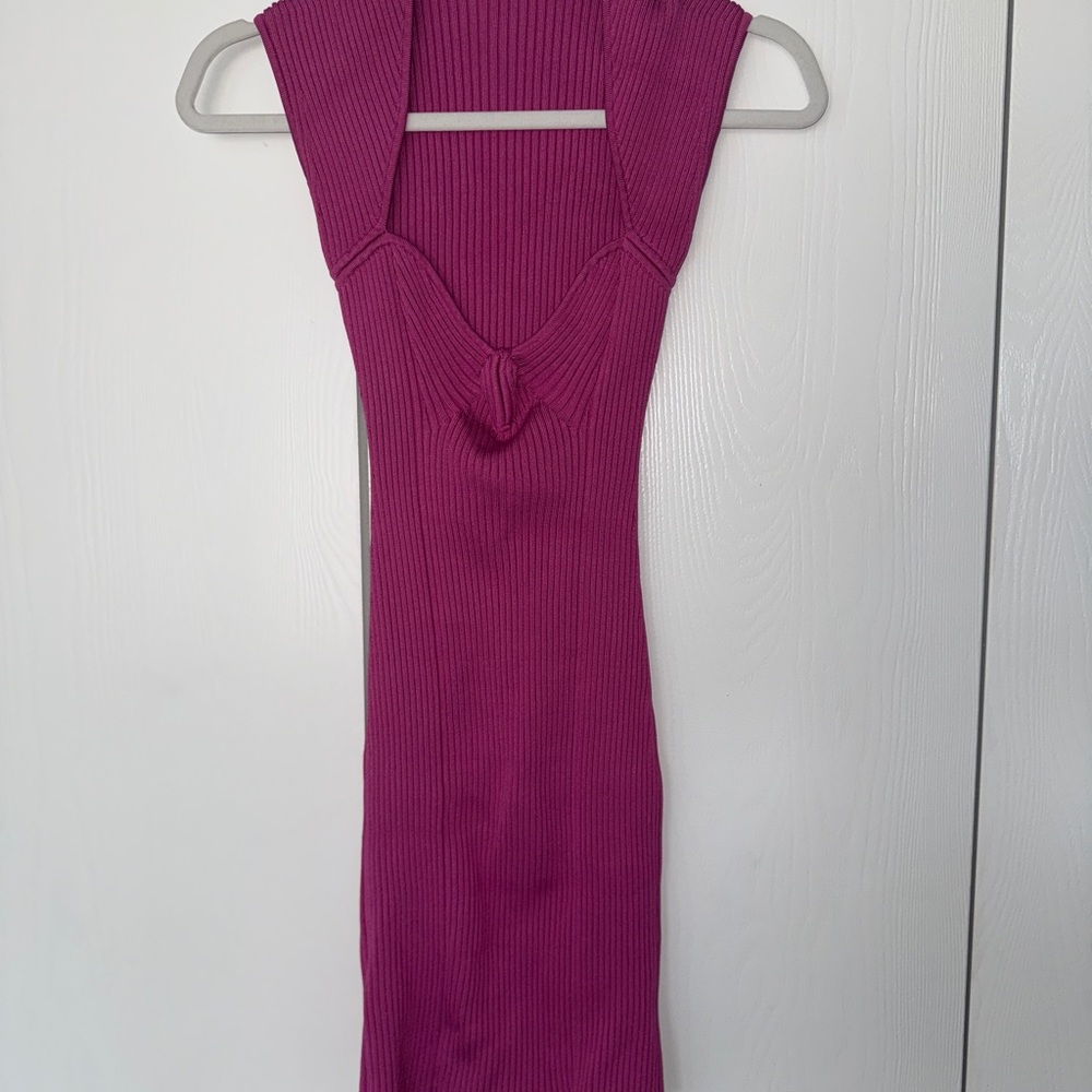 Jonathan Simkhai Strapless Ribbed Bodycon Dress - Magenta
